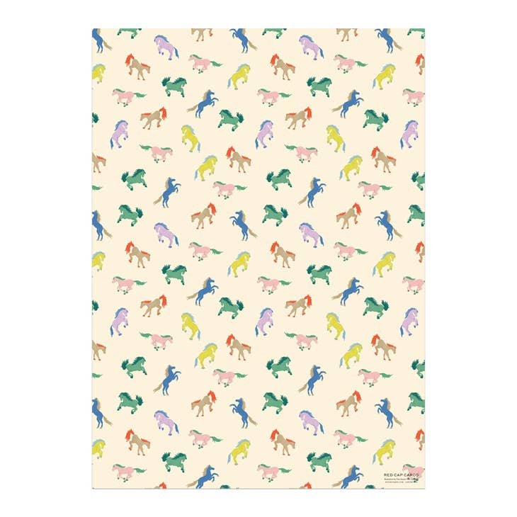 Wrapping Paper with Horses