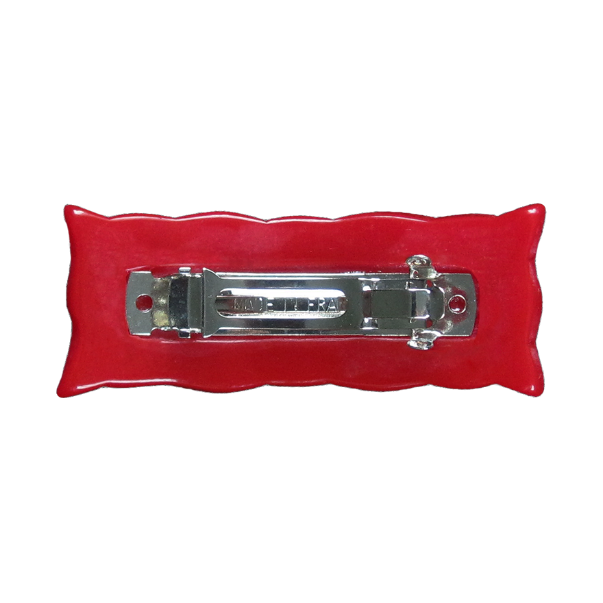 Floral Retrolite Barrette in Red