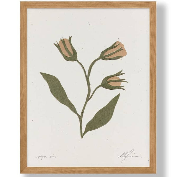 Paper Rose Floral Art Print by Coco Shalom