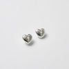 Sterling Silver Heart Lock Stud Earrings