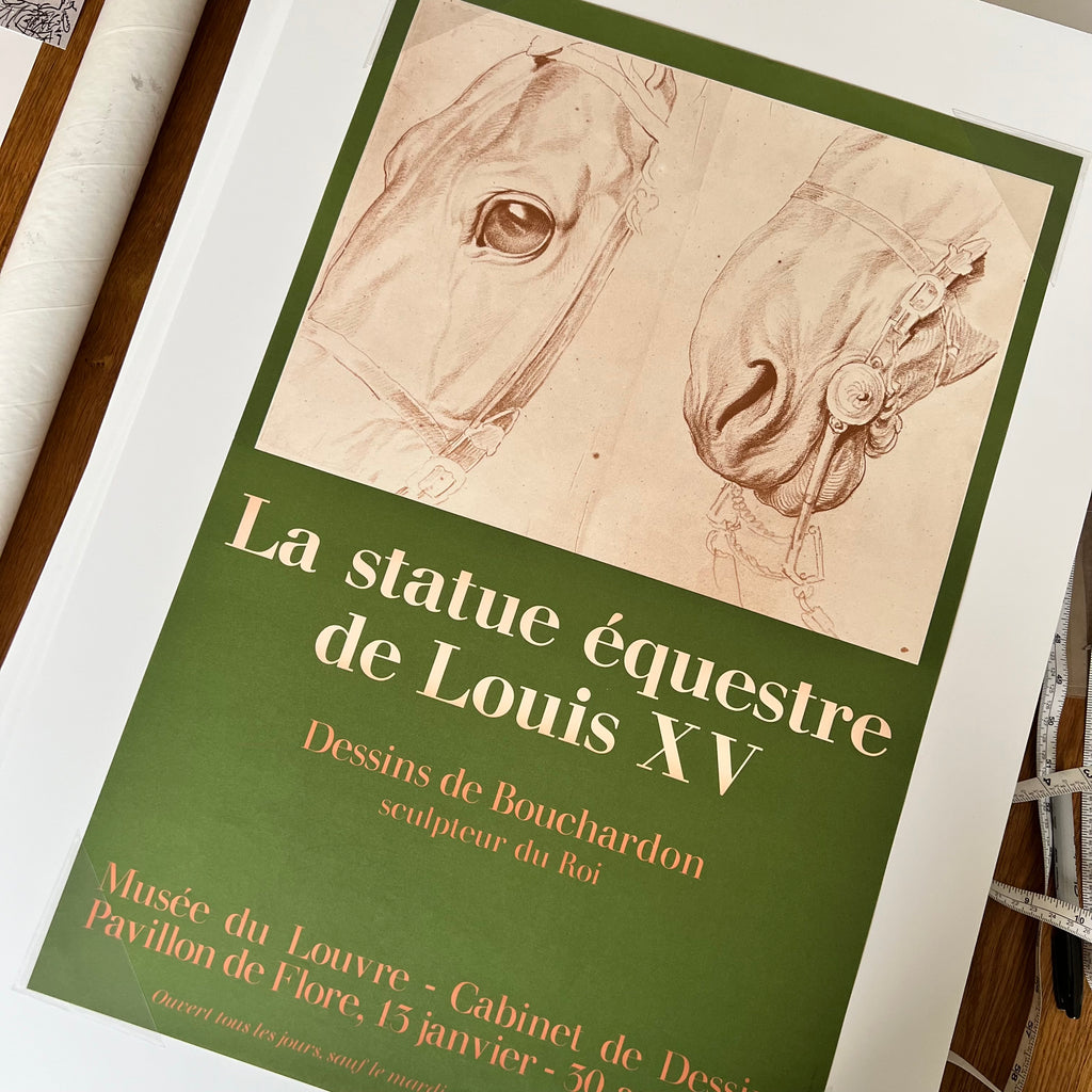 Vintage Green French Exhibition Poster