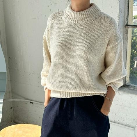 Cotton Sweater in Naturel