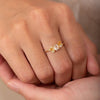 Delicate Gold Ring with Stones