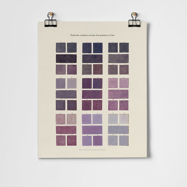 Purple Watercolor Swatches Fine Art Print