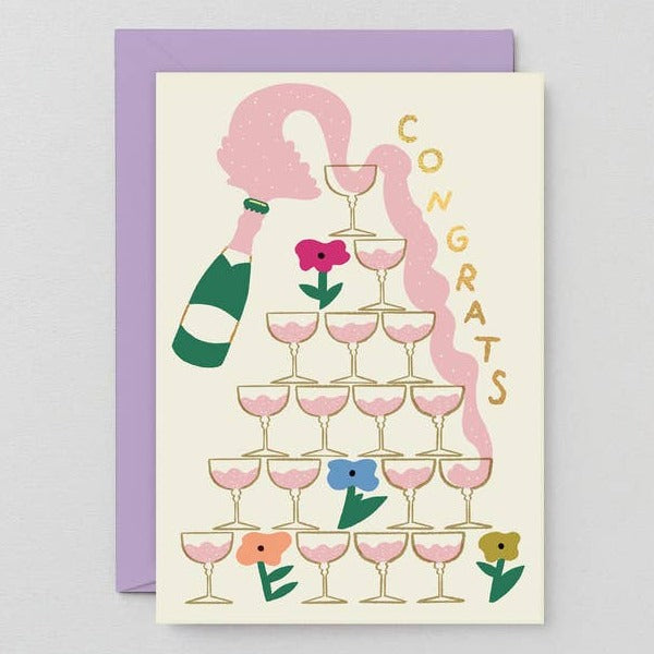 Congratulations Champagne Greeting Card