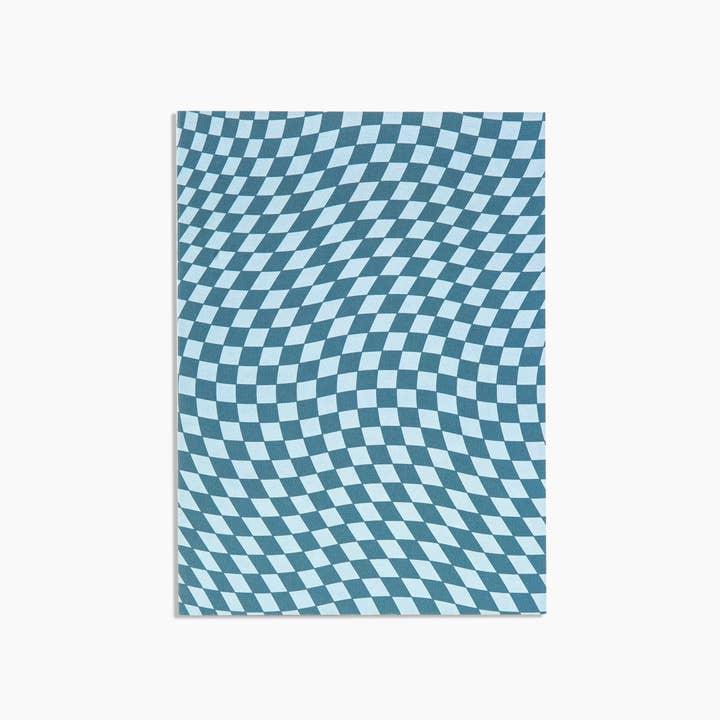 Warped Checked Object Notebook