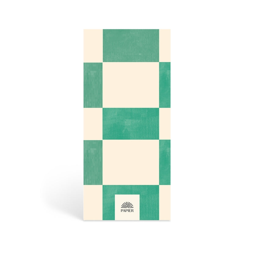 Checkered Green Papier Checklist Pad