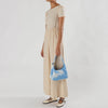 Model Posed With Clouds Baggu Small Nylon Shoulder Bag