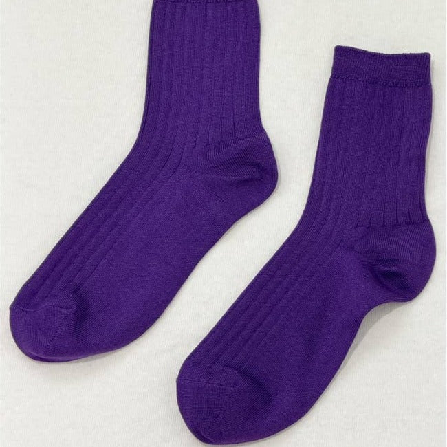 Her Socks in Eggplant by Le Bon Shoppe at Golden Rule Gallery
