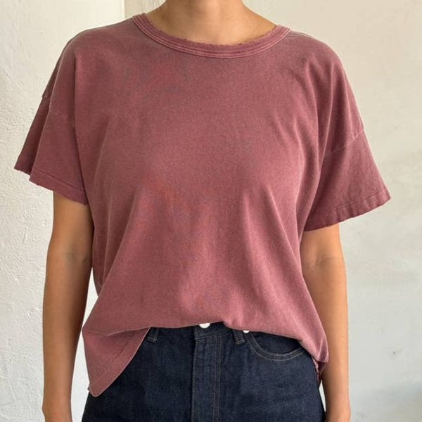 Fille Tee Shirt in Brick Red
