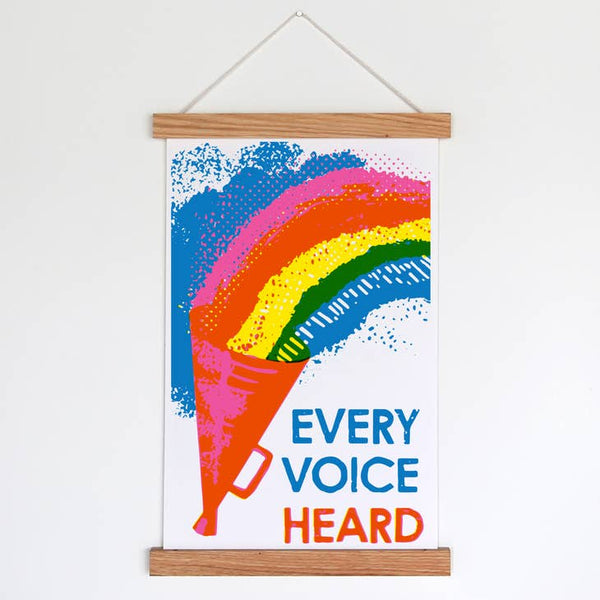 Every Voice Heard Rainbowm LGBTQ+ Poster