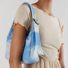 Model Holding Clouds Print Baggu Mini Nylon Shoulder Bag