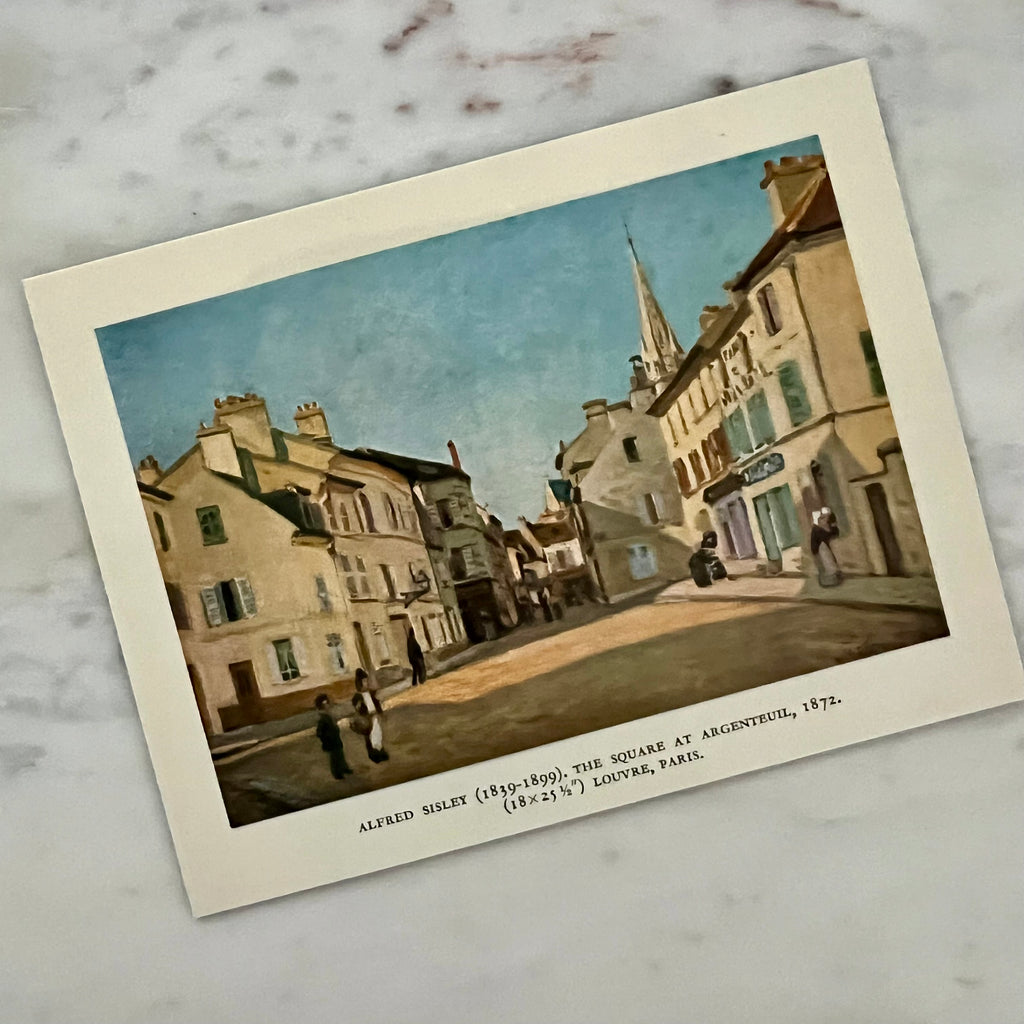 Vintage Sisley The Square at Argenteuill Print