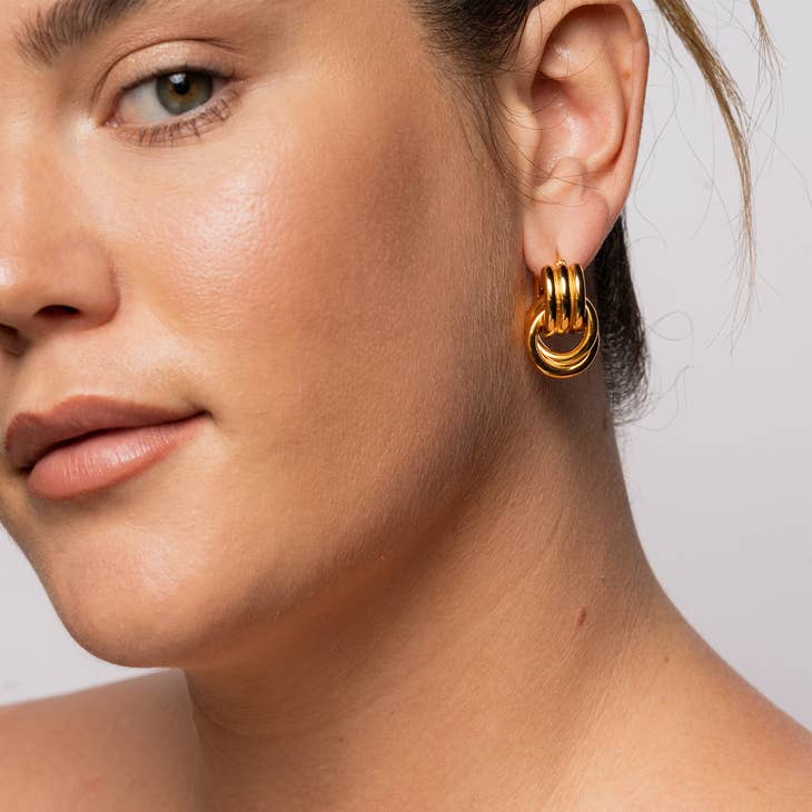 Olsen Convertible Hoops in Gold