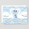 New Arrival Baby Swan Greeting Card