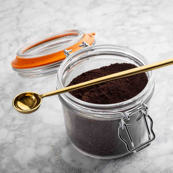 Long Handled Coffee Scoop in Gold