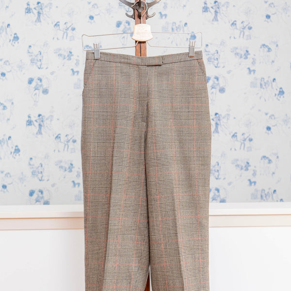Vintage Brown Plaid Trouser Pants