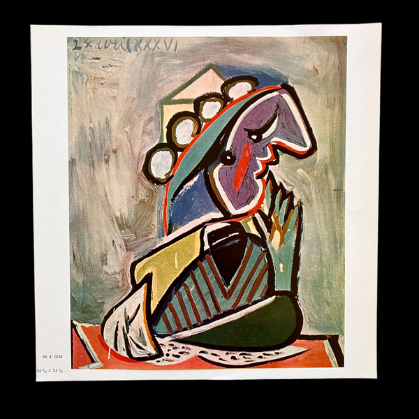 Vintage 1961 Pablo Picasso Abstract Surrealist Portrait of a Woman