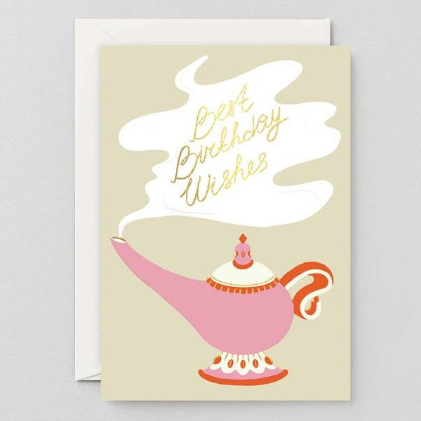 Genie's Lamp "Best Birthday Wishes" Greeting Card