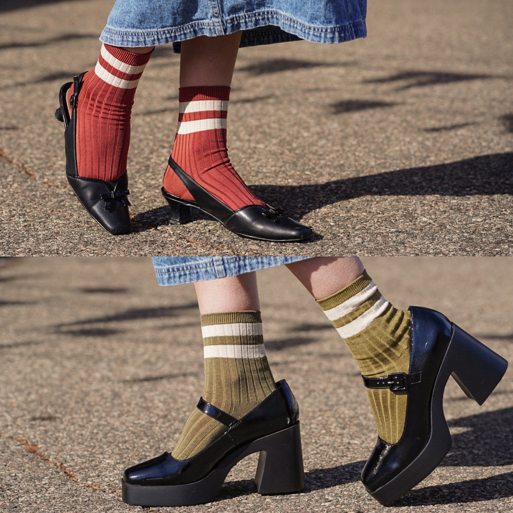 Le Bon Shoppe Her Socks in Varsity Stripe