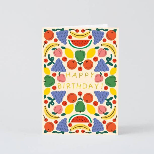 Happy Birthday Fruits Greeting Card