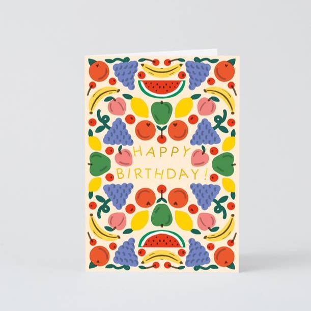 Happy Birthday Fruits Greeting Card