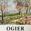 Vintage 1977 Ogier Flower Landscape French Art Poster