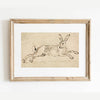 A Hare Running Modern Reproduction Art