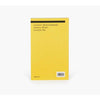 Yellow book with text on a white background