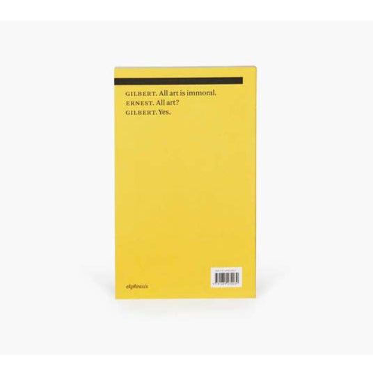 Yellow book with text on a white background