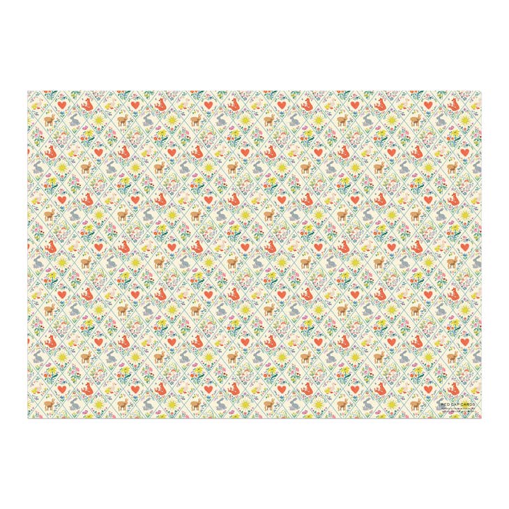 Cottage Woodland Critters Wrapping Paper