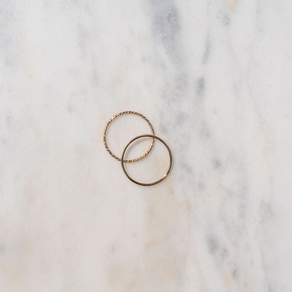 14 K Yellow Gold Stacking Rings