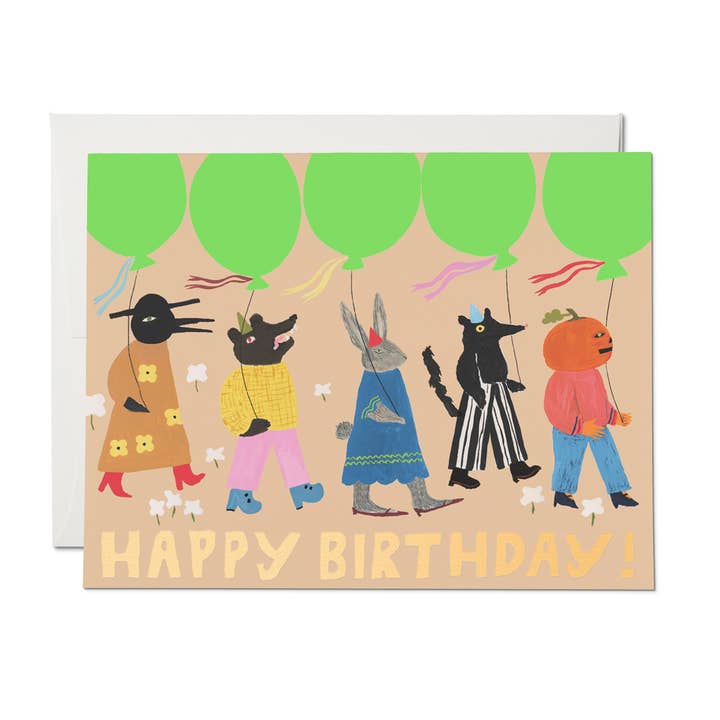 Birthday March Greeting Card by Red Cap Cards Sold At Golden Rule Gallery in Excelsior, MN