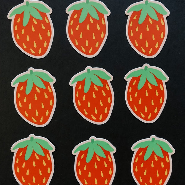 Strawberries Laptop Sticker