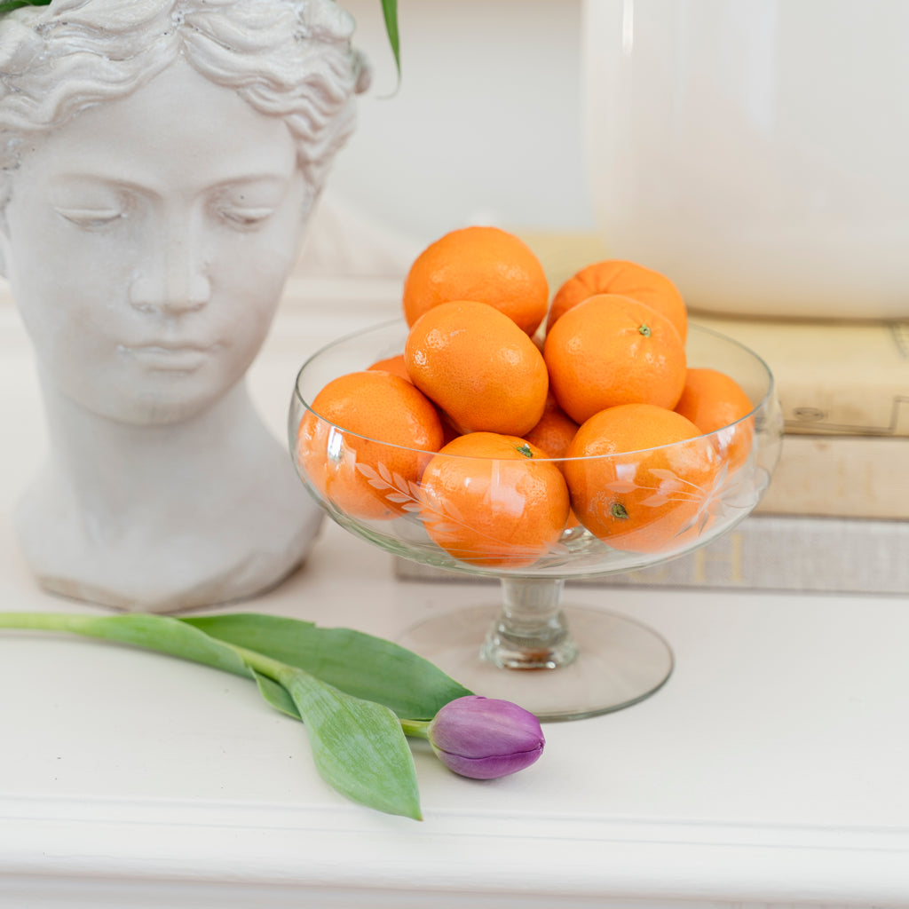 Cut Glass Pedestal Bowl