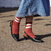 Terracotta Varsity Stripe Socks