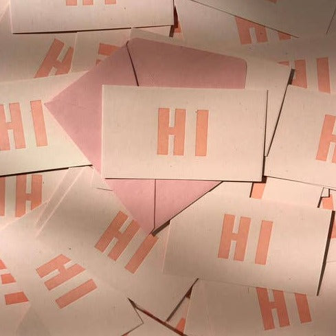 A tiny card with contrasting envelope to say HI!