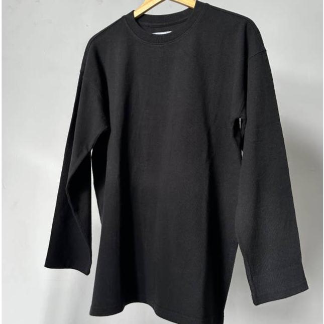 Heavy Cotton Long Sleeve Tee in Black