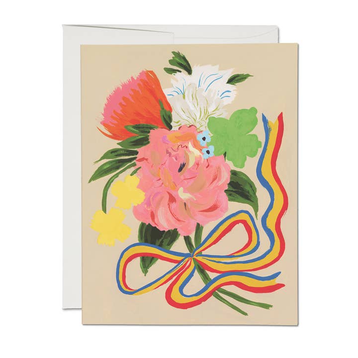 Everyday Bouquet Card With Rainbow Detail