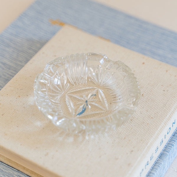 Vintage cut glass ashtray at Golden Rule Gallery