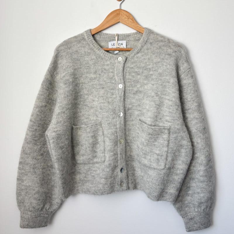 Light Grey Cardigan Made from Alpaca