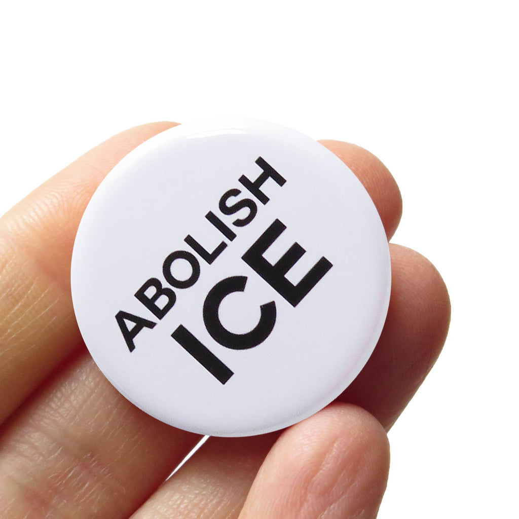 Abolish Ice Buttons at Golden Rule Gallery Minneapolis