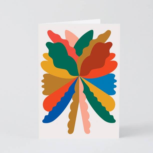 Rainbow Abstract Art Greeting Card