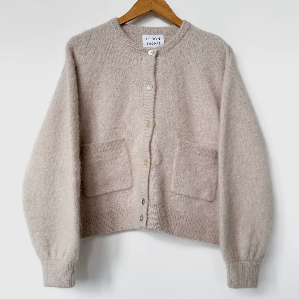 Amélie Alpaca Cardigan Sweater in Smoke at Golden Rule Gallery in Excelsior, MN