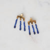 Ann Erickson Balai Lapis and Brass Earrings