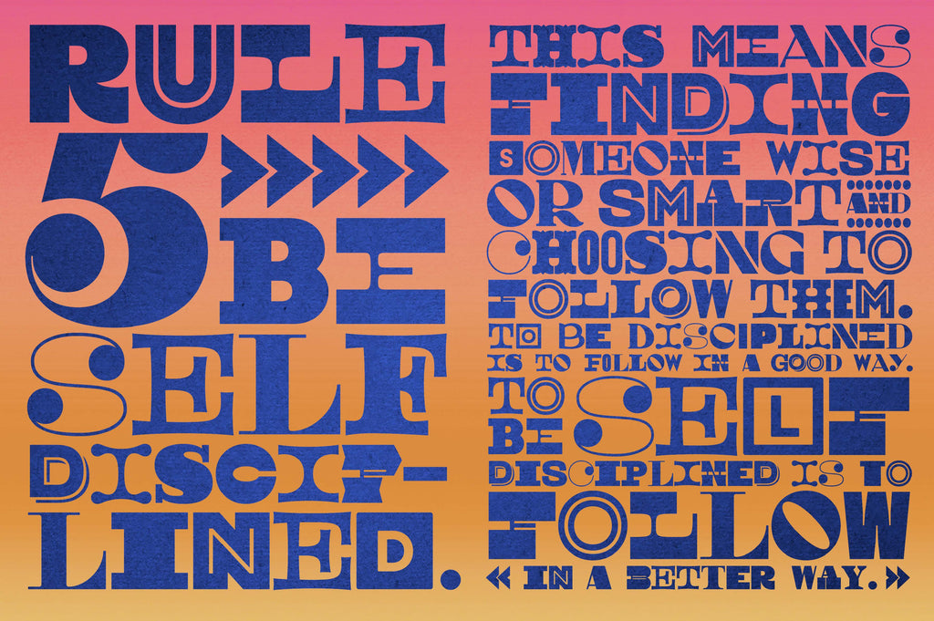 Art From "New Rules Next Week" by Corita Art Center at Golden Rule Gallery in Excelsior outside Minneapolis