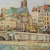 Vintage 1950s Utrillo "Hotel De Ville Quay" Swiss Art Print