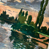 Close Up of Vintage Landscape Exhibition Poster