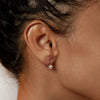 White Pearl Swirl Stud Earrings by Wolf Circus
