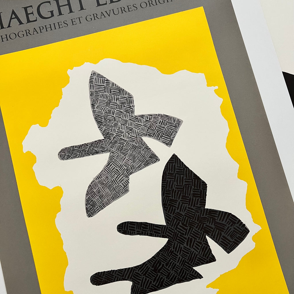 Close up of Georges Braque Vintage Gallery Exhibition Poster